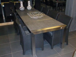 tuintafel rvs goud