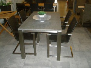 Tuintafel Natuursteen rvs