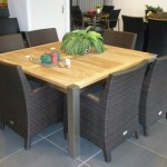 teaktafel rvs gold