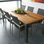 tuintafel teak rvs